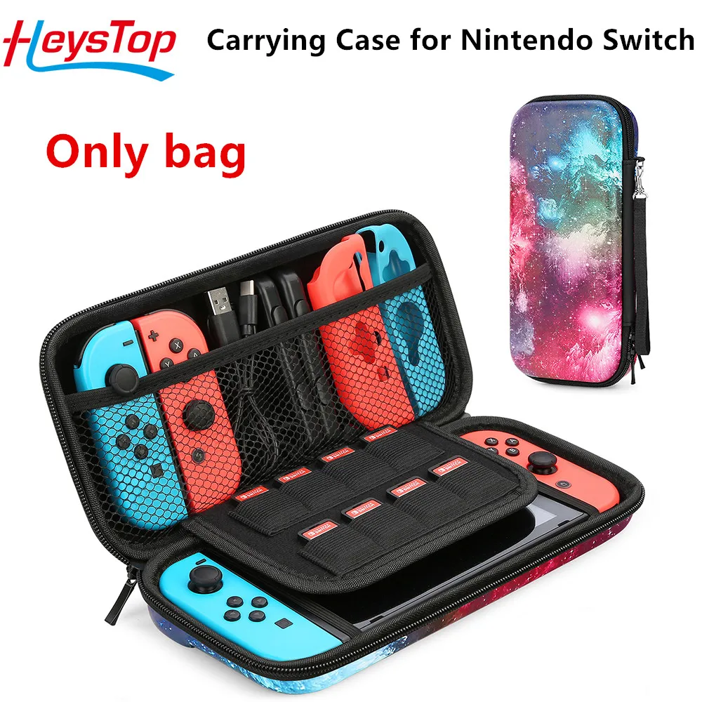 

HEYSTOP Carrying Case for Nintendo Switch Protective Case Cover Storage Bag PU Gradient for Switch OLED Travel Portable Pouch