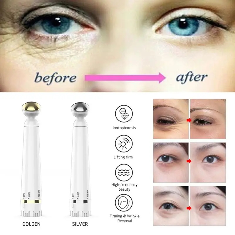 Electric Mini Eye Massager Facials Vibration Wrinkle Removal Device Dark Circles Anti-Ageing Massager Eye Skin Care Tools