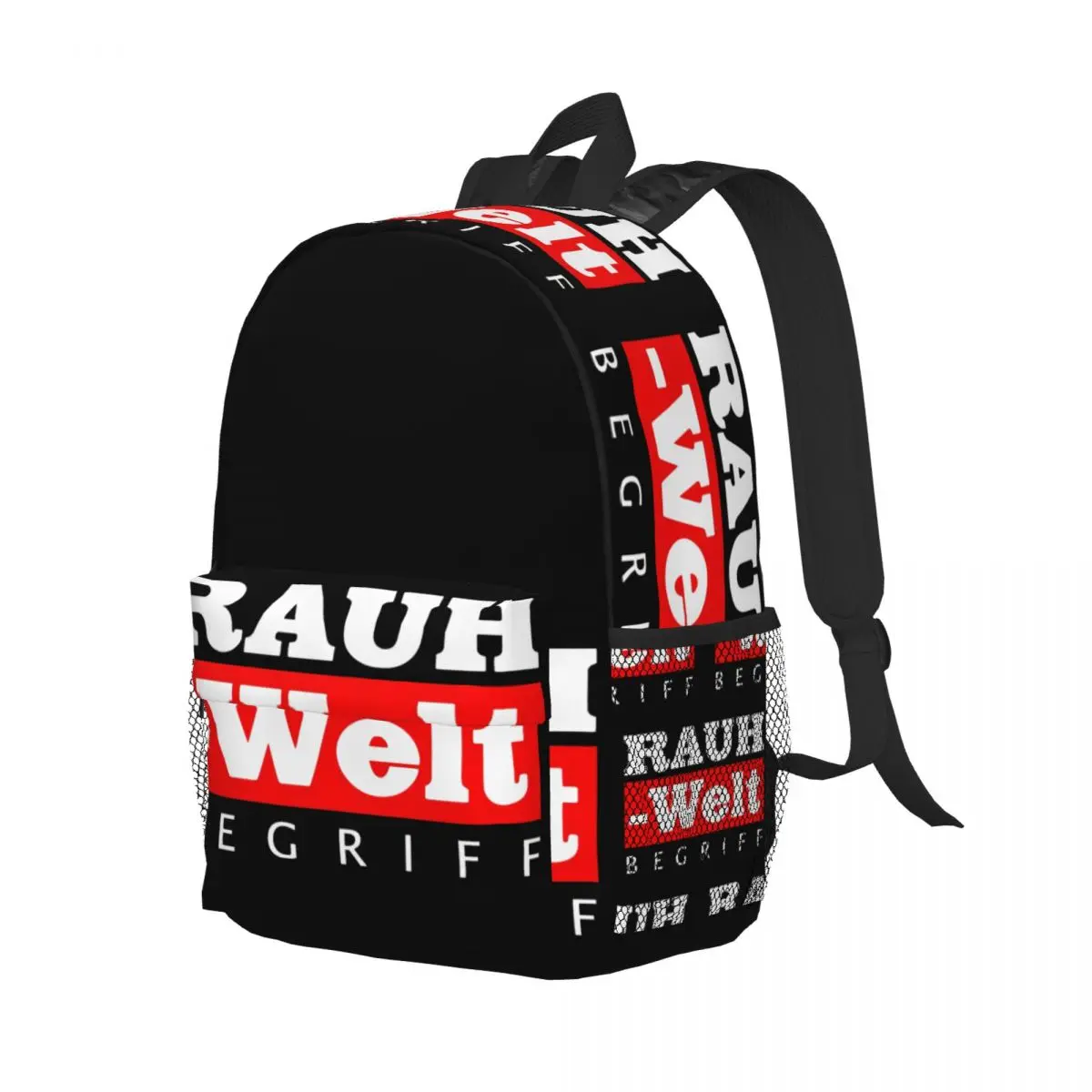 Rauh Welt begriff Logo Rucksack Middle High College School Student Bücher tasche