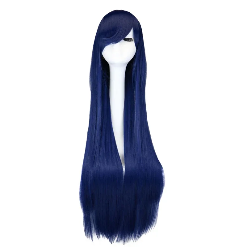 Gra LOL Ahri 100cm długa ciemnoniebieska peruka dziewięcioogoniasty lis kobiety włosy termoodporne przebranie na karnawał peruki