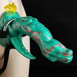 YOCY Realistic Dragon Dildo Silicone Monster Dinosaur Toy Spray Water Stimulator Sex Toy For Women Men Strap-on Anal Plug