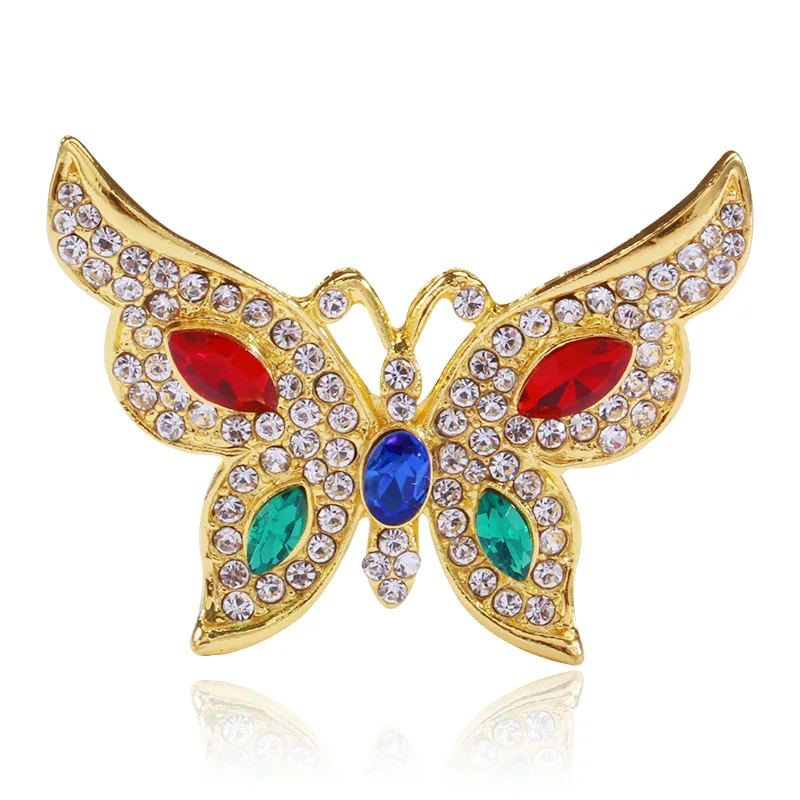 Women's Creative Rhinestone Butterfly Brooch Pretty Girls Can supply Holiday Party Wedding Jewelry Gifts As Pendant Dresses