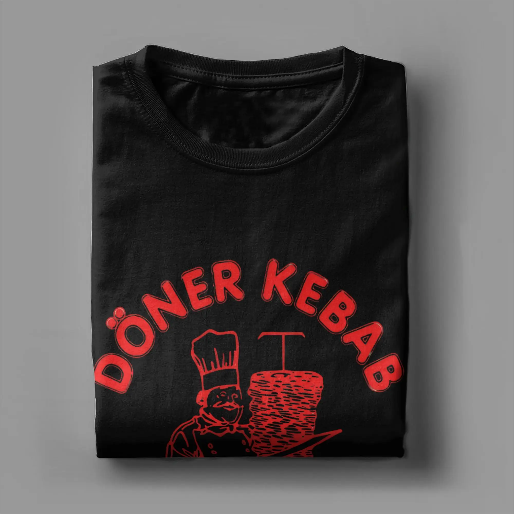 Döner Kebab Original 18 T Shirt Men's  Y2K Funny Pure Cotton T Shirts Beach O Neck Hip Hop Tees Wholesale Oversize Tops