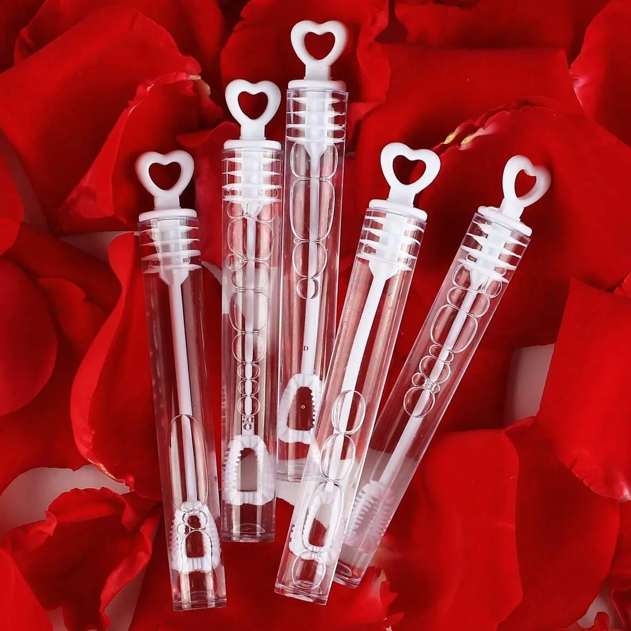 10/50Pcs Love Heart Wand Tube Bubble Soap Bottle Prezenty ślubne dla gości Urodziny Party Decor Baby Shower Favors Kids Toys