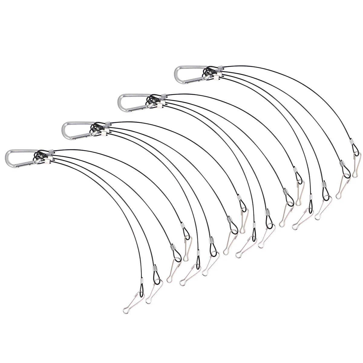 4Pcs Grow Light Hanging Wire Rope 2Mm 500Mm High Grade Steel Support for Plant LED Light Fixtures Hydroponics Grow Room