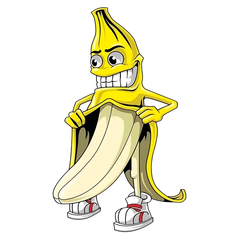 Funny Banana Flasher Peelable Stickers Vinyl Car Sticker Bumper Window Waterproof Decal