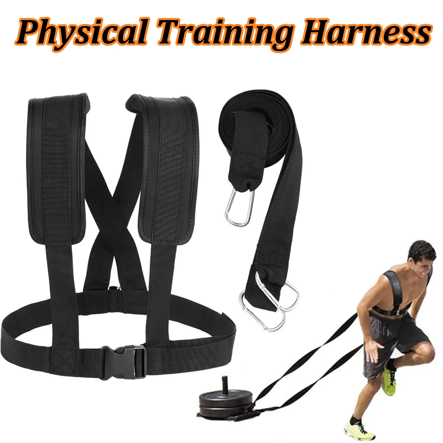 Physical Soccer Workout Training Resistance Rope Football Speed Training Harness Vest with  Adjustable Padded Shoulder Strap