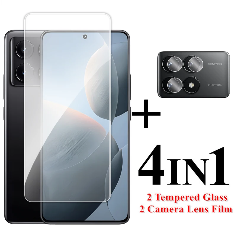 

For POCO X6 Pro Glass Transparent Screen Protector For POCO X3 X4 GT X5 X6 Pro 5G Tempered Glass For POCO X6 Pro Lens Film