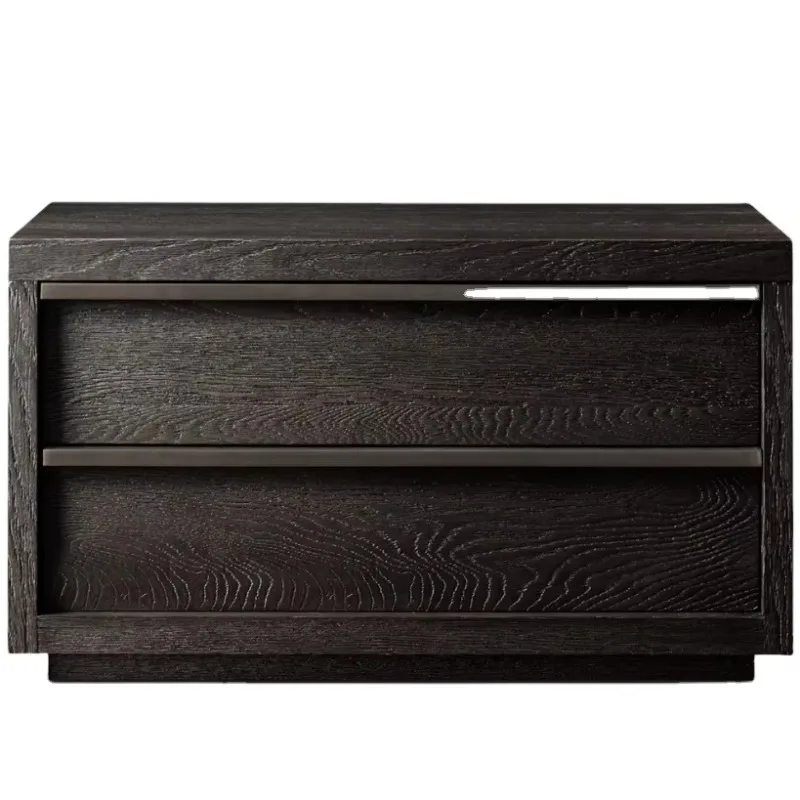 

The style solid wood high-end luxury 2-drawer bedside table is a very luxurious bedside table.