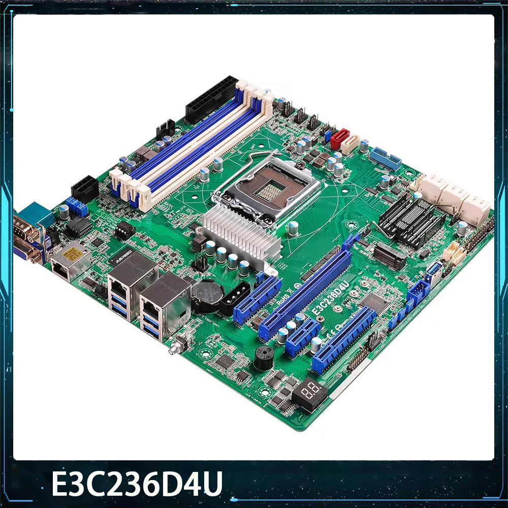 E3C236D4U For Asrock Server Motherboard LGA1151 E3-1200 V5/V6 DDR4 ECC