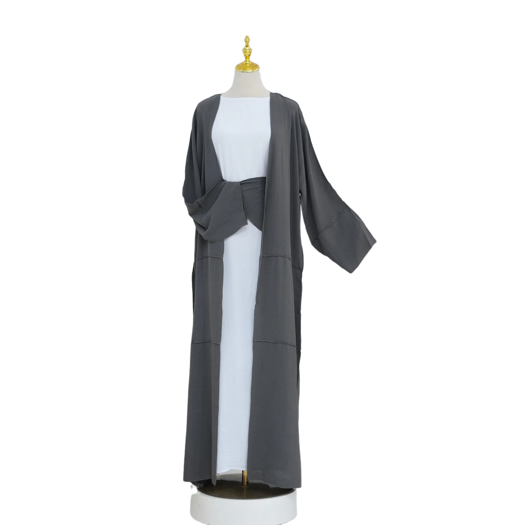 

Дубайская женская абайя: длинный кардиган-платье с открытыми рукавами, мусульманское праздничное платье-джалабия, абайи для Рамадана, марокканский кафтан, арабский длинный халат