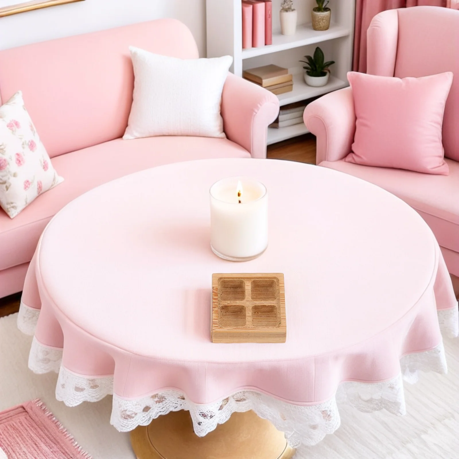 

3Pcs Mini Wooden Platter Lightweight Natural Grain Dollhouse Food Tray for Tiny Dessert Fruit Arrangements Craft Display Kitchen