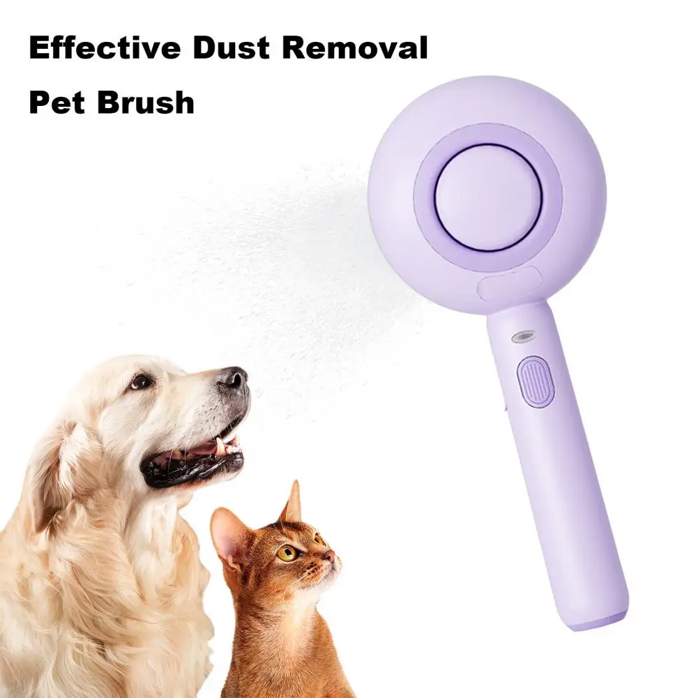 Dust Dirt Removal Cat Comb 3-in-1 Cat Steam Brush for Shedding Grooming Pet Hair Removal Tool with Release Button for Cats