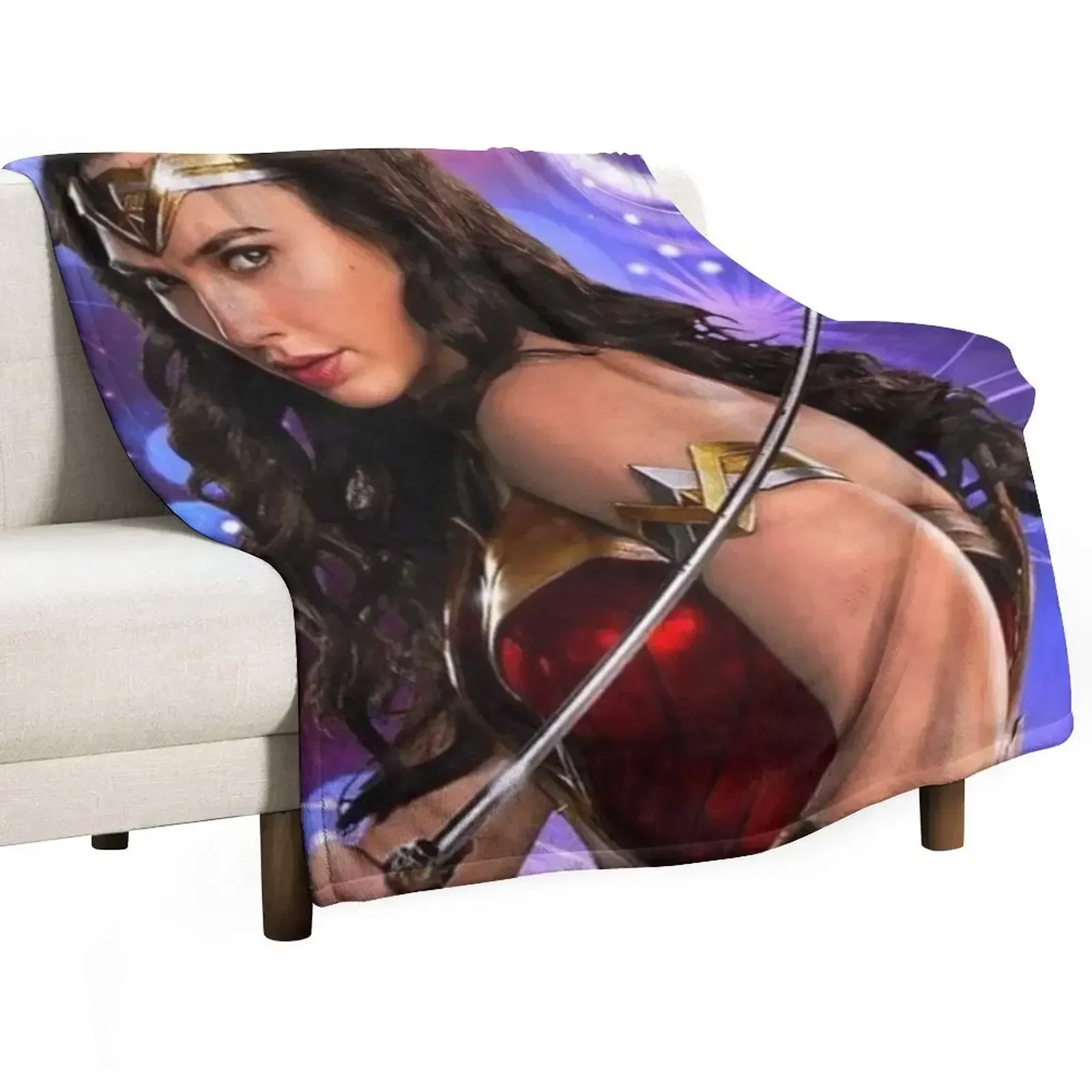 

gal gadot Throw Blanket Decorative Throw Hair Warm Blankets