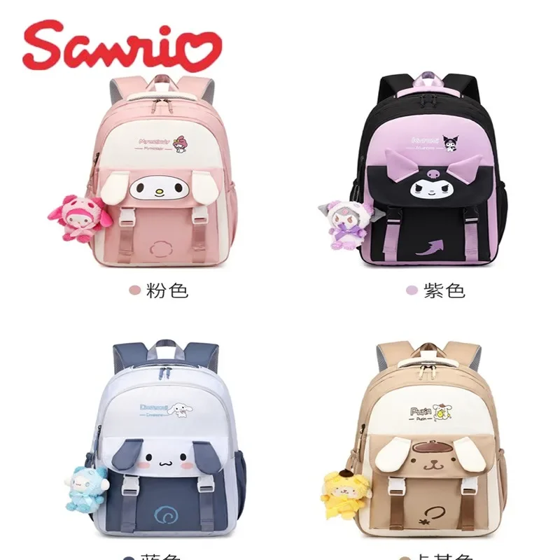 Zaino Sanrio Cartoon Kuromi Anime per studente 2024 Nuovi zaini semplici a doppia tasca di grande capacità Regalo di compleanno da viaggio