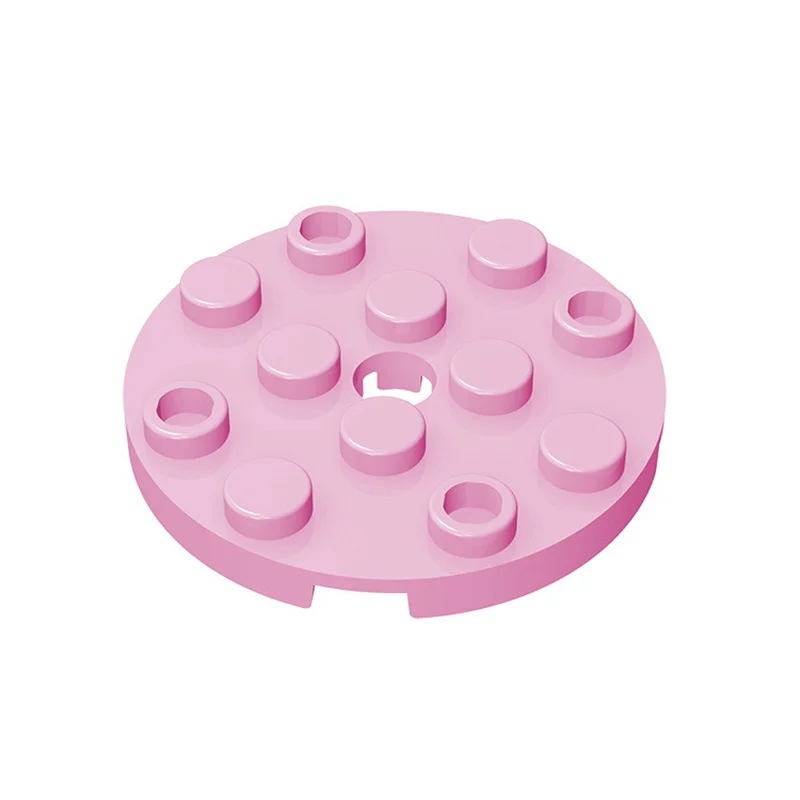 50 Stück 60474 runde Platte 4 x 4 mit Stiftloch Bausteine Spielzeug für technische Bauwerke Kompatible Bauteile Kinder DIY M – Detail 13