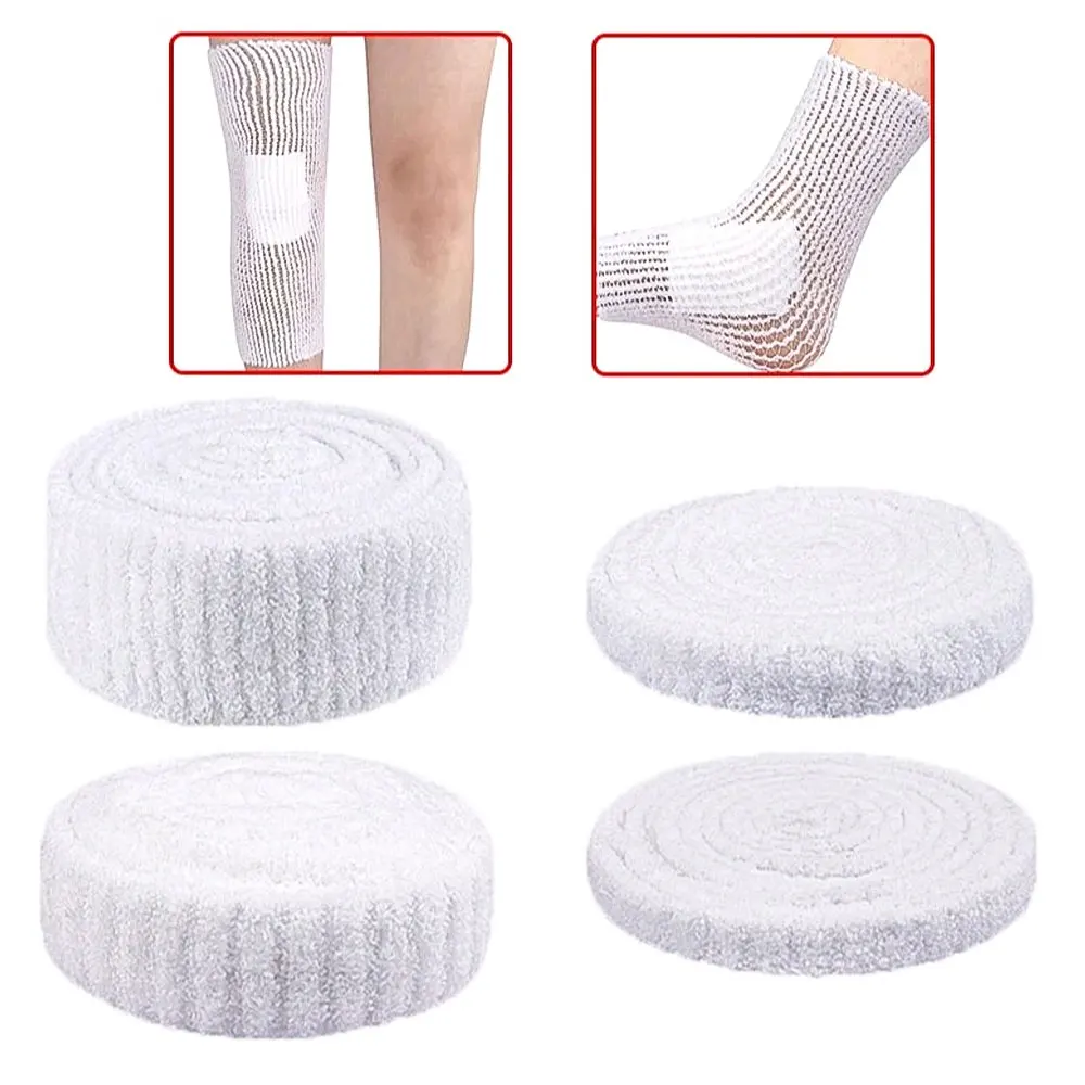 1Roll Net Tubular Bandage Elastic Mesh Wound Dressing Tubing Gauze Breathable Bandage Stretch Tube Bandages for Wrist Elbow Knee