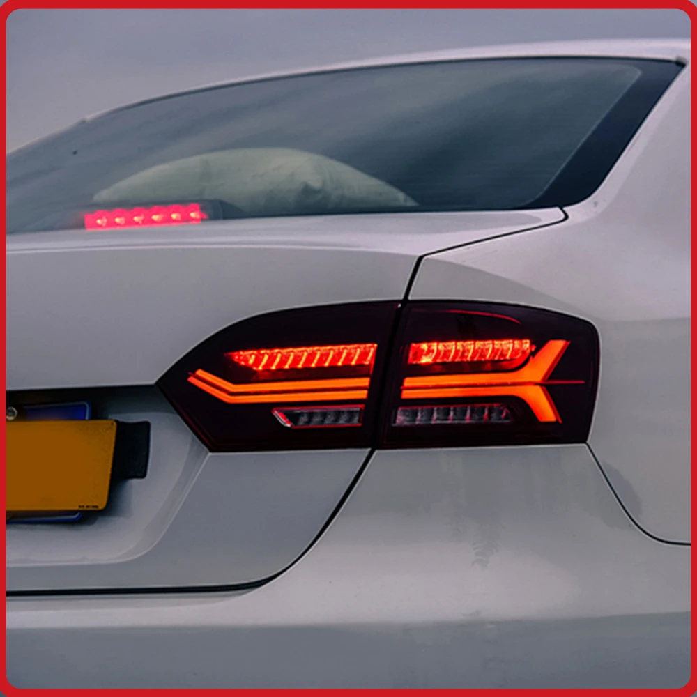 

Комплект задних фонарей для VW Jetta Sagitar Vento 2012-2014, светодиодные задние фонари в стиле Audi A6 с функцией динамического указателя поворота.