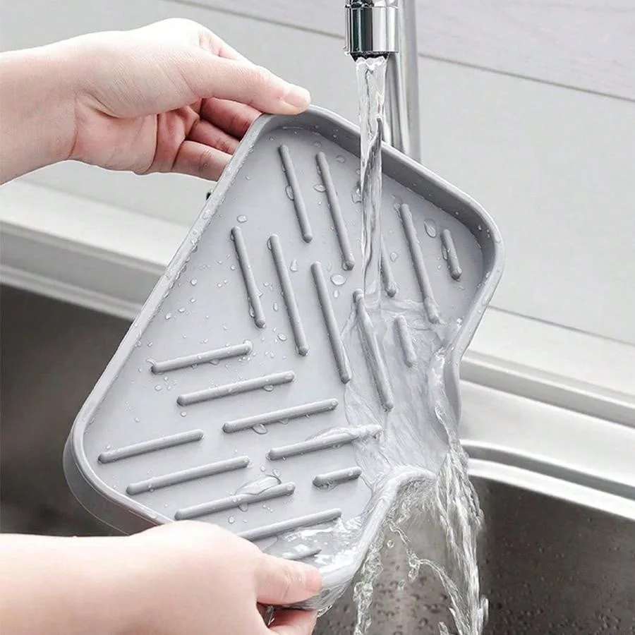 Versatile Japanese-Inspired Sink & Soap Drain Pad - Large, Water-Resistant Design for Kitchen & Bathroom Use