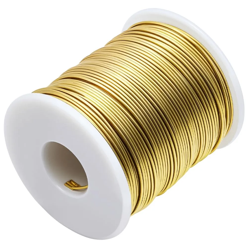 

80M Brass Wire for Jewelry Making Round Golden 1mm 262.47 Feet(80m)/Set