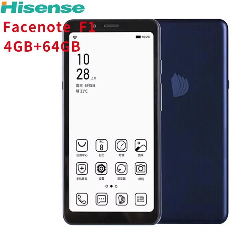 E-book Reader Facenote F1 E-reader Mobile Phone 5.84 Inch E-ink Screen Dual Cameras Dual SIM Cards Android 9.0 Cellular Phone