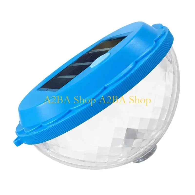 A2BA Solar Pool Light with Floating Design, Faceted Shade and Automatic Light Control for Outdoor Water Feature Use