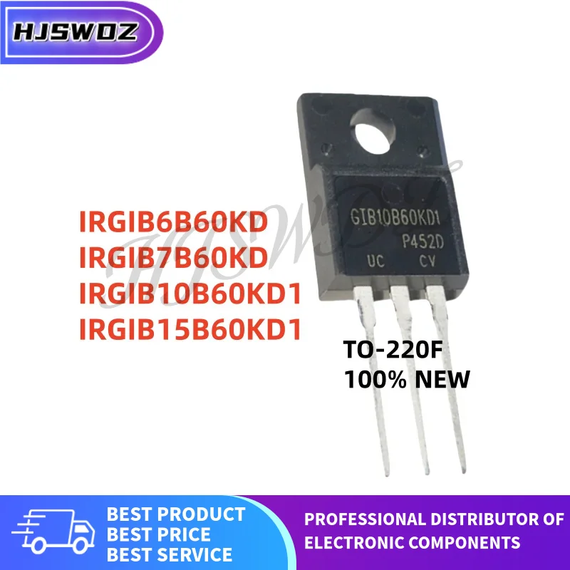 Lote de 10 unidades 100% nuevas IRGIB15B60KD1 IRGIB7B60KD IRGIB10B60KD1 IRGIB6B60KD GIB15B60KD1 GIB7B60KD GIB10B60KD1 GIB6B60KD TO-220F Tube