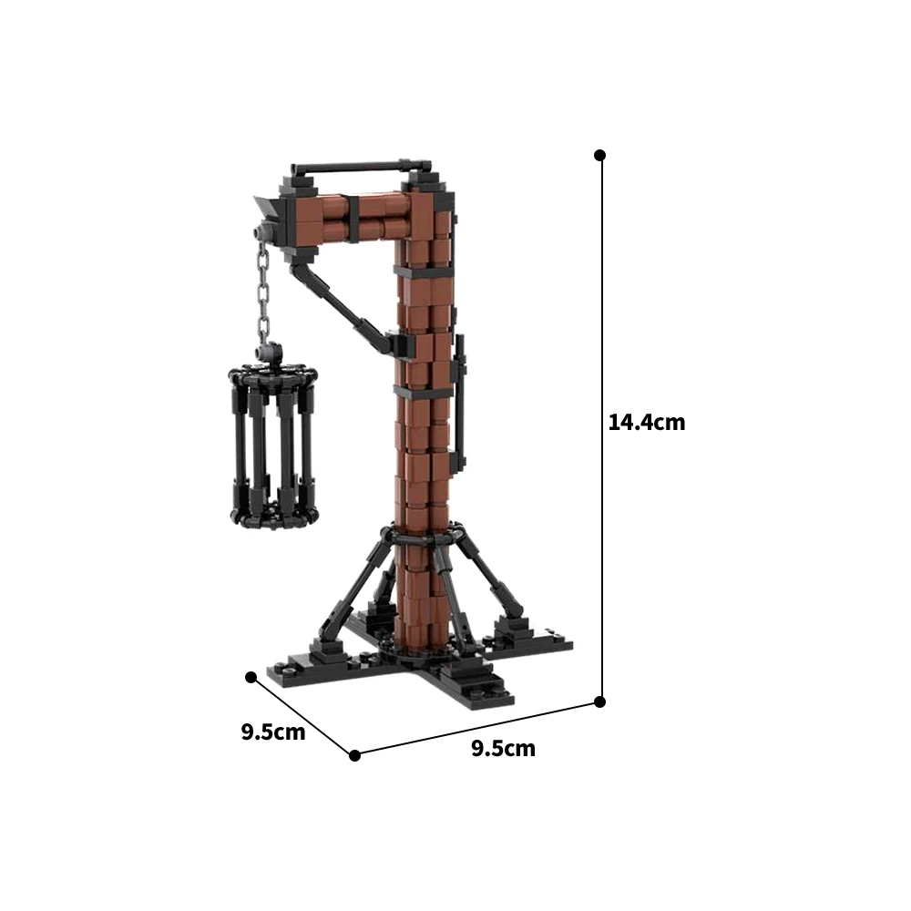 MOC Medieval Gibbet Model Building Blocks Medieval Castle Prison Tool Of Punishment Gibbet Bricks Toy Set children christmas toy