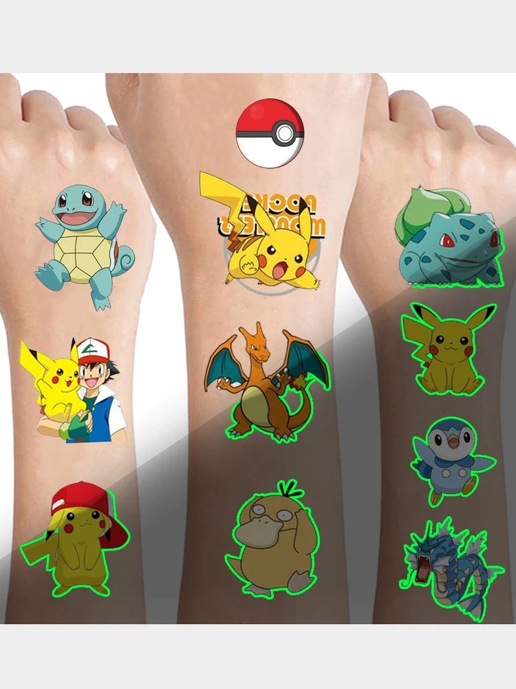 Taschenelfen Leuchtende Tattoos für Kinder, verschiedene Designs, temporäre Tattoos, Aufkleber, für Jungen und Mädchen, leuchtende Partyartikel, Geschenke für Kinder. – Detail 7