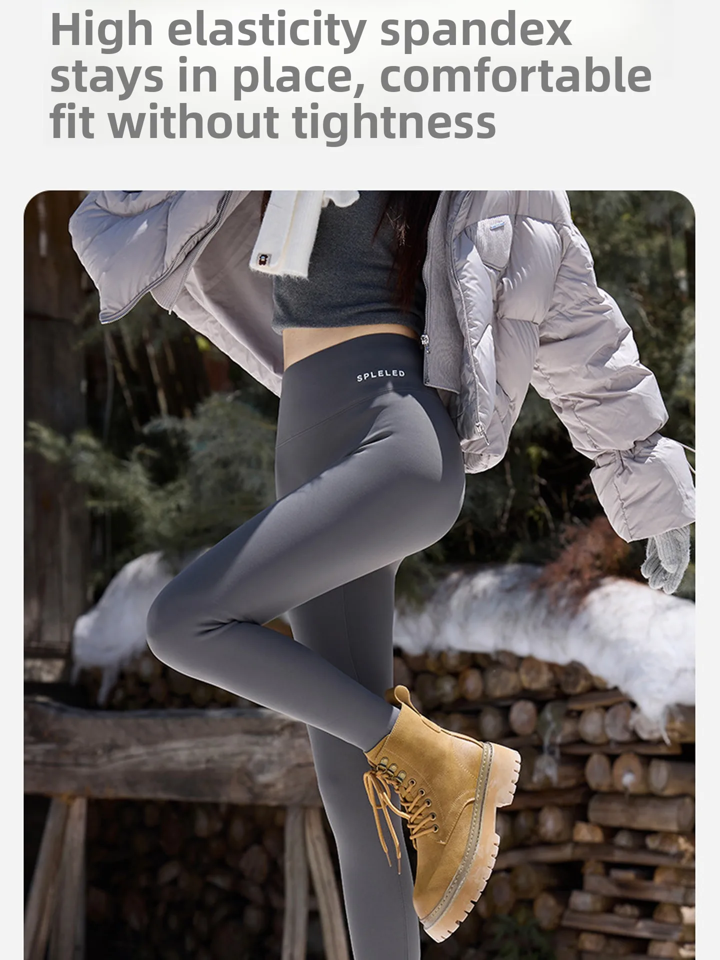 ay Fce Lined Extended Length Yoga Pants Women's High Waist Thi Warm Winter Bot Breathable Stretchy Leggings