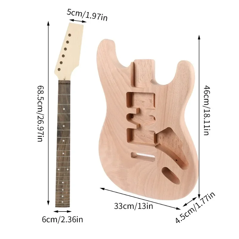 DDIY Electric Guitar Kit Model 9395 (ST Style) – Full-Size Build-Your-Own Guitar for BeginnersGoods in stock