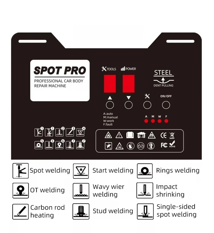 95E Steel Auto Body Repair Equipment Car Dent Puller Tools Spot Welder