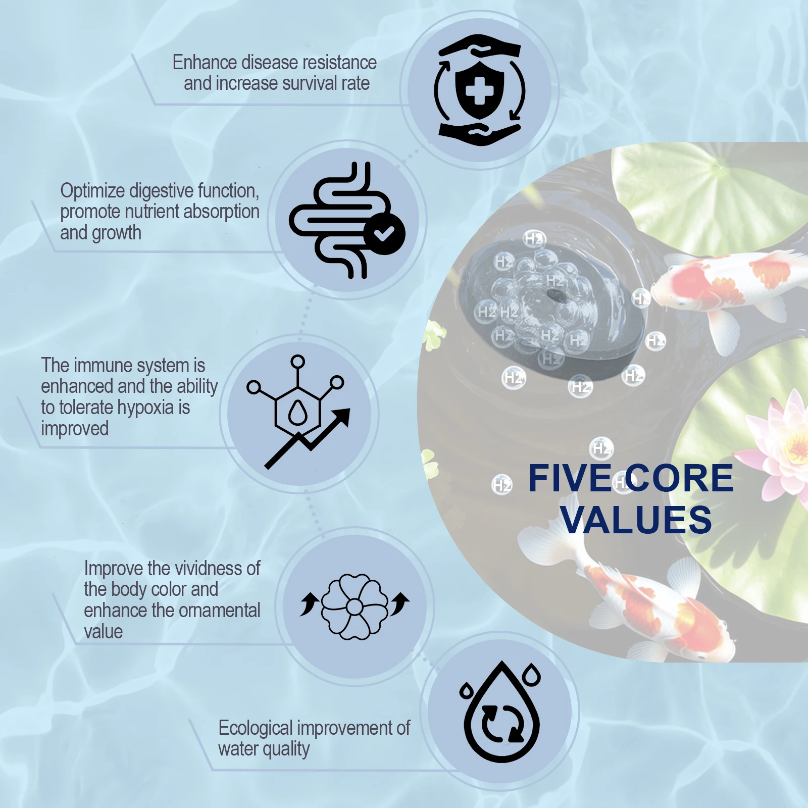 AquaH2 Integratore di compresse di idrogeno molecolare per pesci ornamentali Booster di ossigeno e balsamo d'acqua Nano Filtro per acquario Pesce