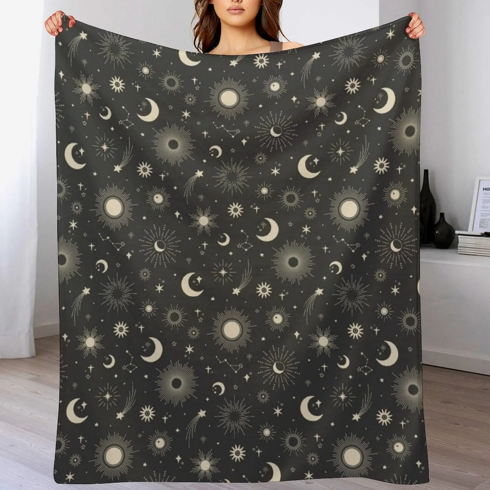 

Sweet Celestial Suns, Moons and Stars Throw Blanket Baby Thermals For Travel Thermal Sleeping Bag Blankets