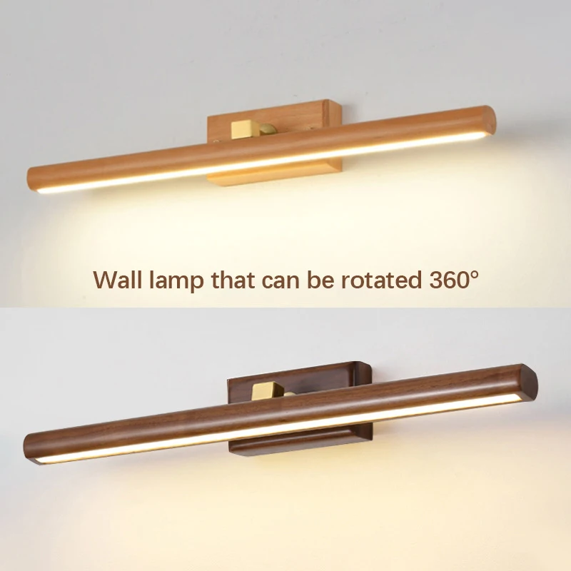 nordico madeira macica simples led leitura lampada de parede 360 graus angulo ajustavel luzes criativas para estudo quarto cabeceira decoracao de casa 01