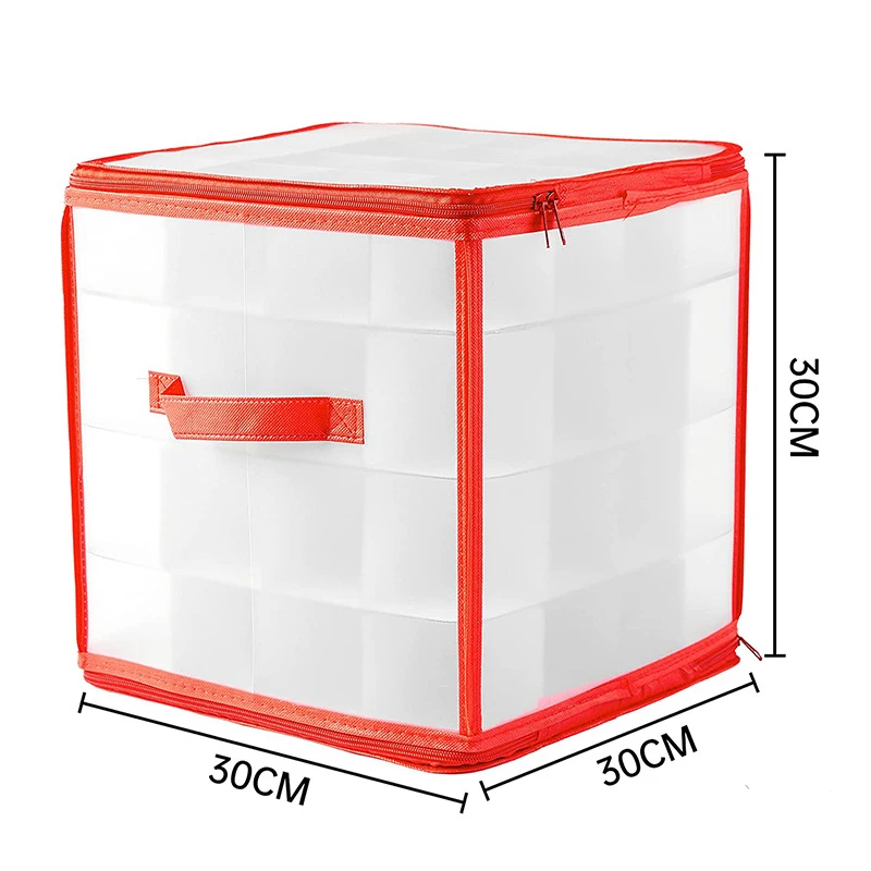 64 Grid Holiday Decoration ContainersTranslucent PP Christmas Ornament Storage Box Decoration Balls Storage Container box