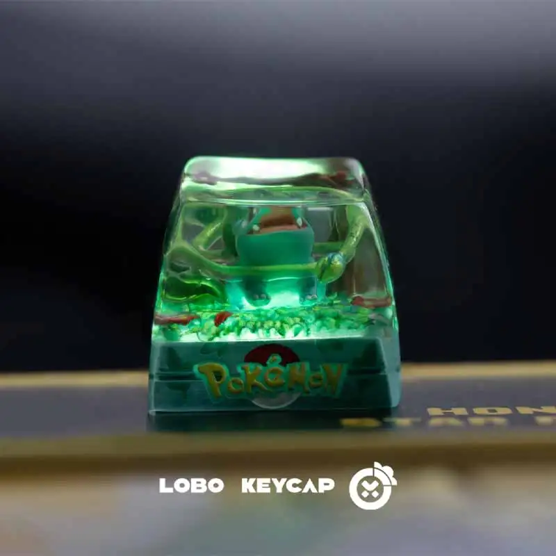 سلسلة PokéMon Bulbasaur Squirtle لوحة المفاتيح الميكانيكية شخصية نقل الضوء Keycap Esc بالتنقيط الغراء الحرفية الطرفية هدية #5