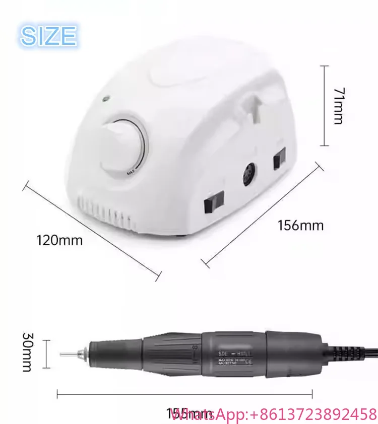

Dent al Handpiece Micromotor for Nail Polishing R N*K Electric Power Source with Metal and Plastic Material
