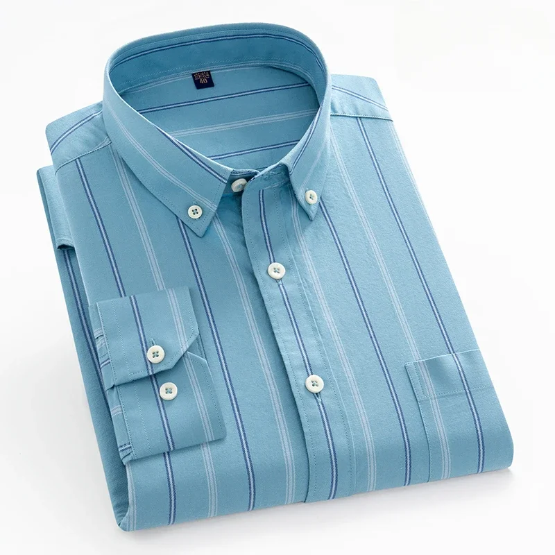 Novità in camicia alta qulity 100% cotone oxford camicie a maniche lunghe da uomo slim fit camicia formale morbida eleganza da ufficio abiti bianchi