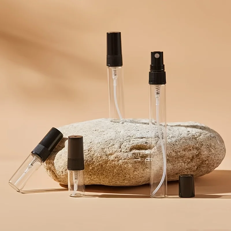 10 2/3/5/10ml Perfume Spray Bottles, Transparent Glass Bottles, Portable Spray, Including Diverter and Funnel