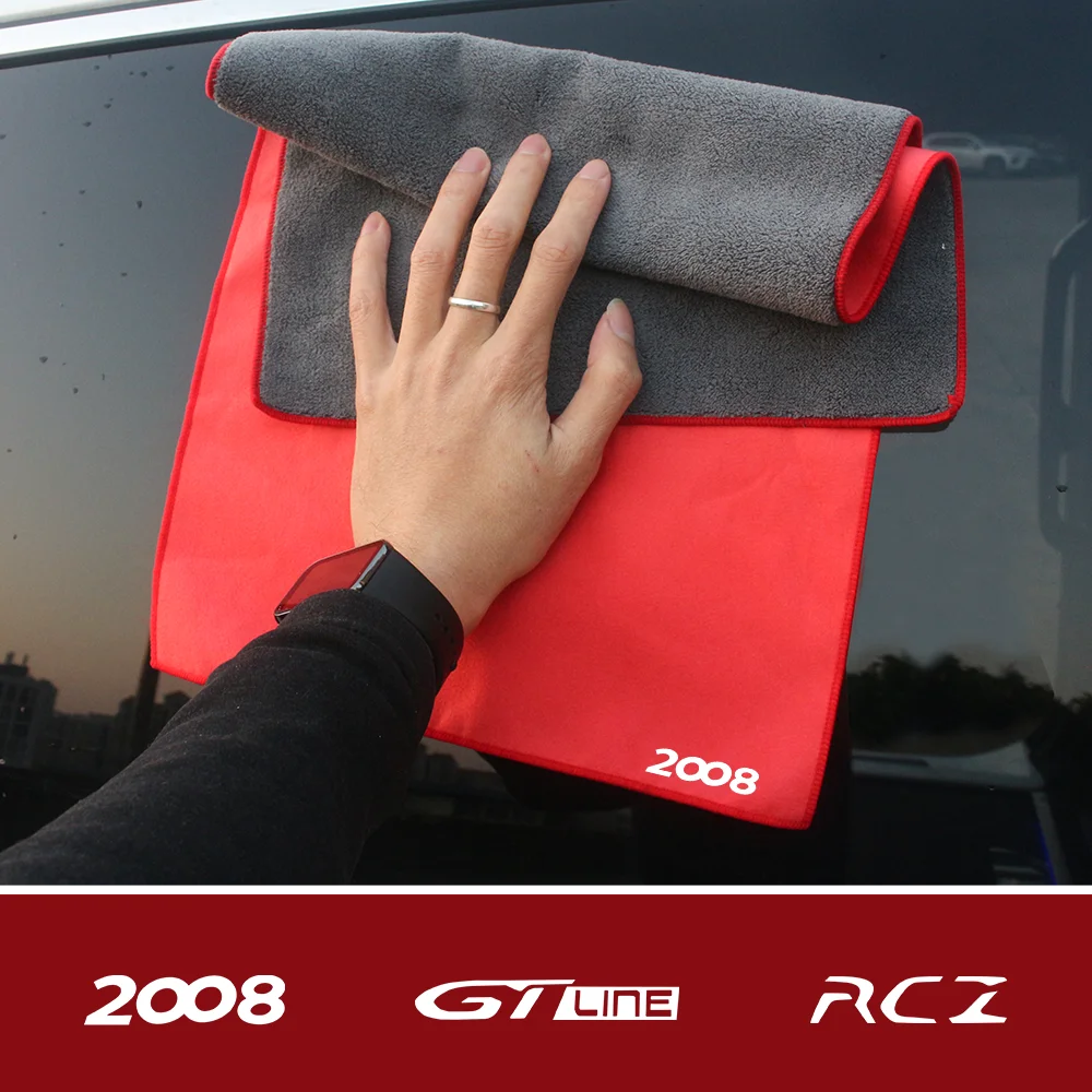 

Car Cleaning Towel Car Cleaning Cloth Coral Fleece Car Drying Towel Chamois Leather For Peugeot 2008 3008 5008 GT RCZ RIFTER