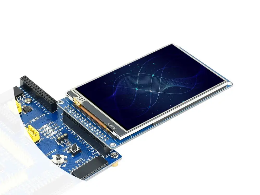Immagine 3: Waveshare LCD IPS da 4 pollici 480 * 800 pixel, tocco resistivo, schermo colorato 65K con interfaccia parallela 8080
