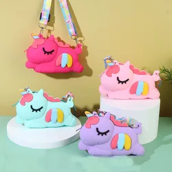 New Silicone Kids Shoulder Bags Waterproof Cute Kindergarten Cartoon Animal Silicone Cross-body Bag Kids Purse