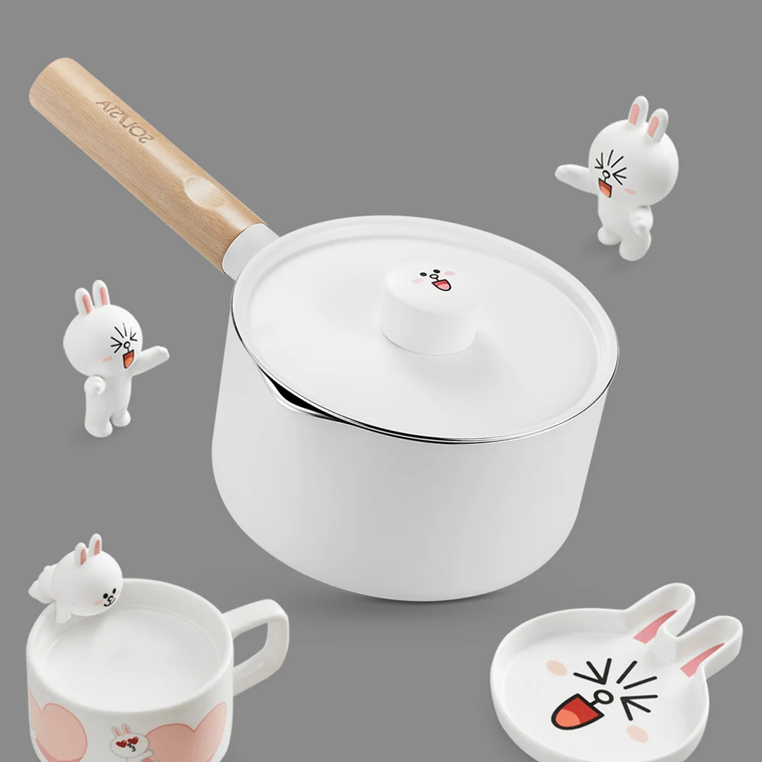 New Youpin Yoyoung LINE FRIENDS Mini Milk Pot Non-Stick Coating Multi Color for Frying and Stewing