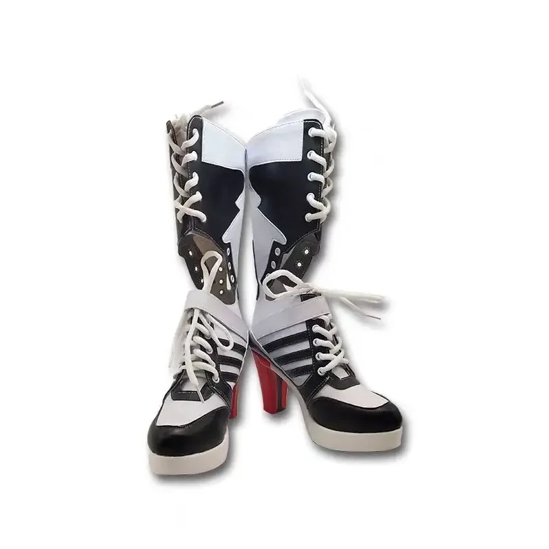 Anime Spiel DC Clown Joker Harley Witz hohe Raubvögel Cosplay Stiefel Schuhe Halloween Karneval Party Kostüm anpassen