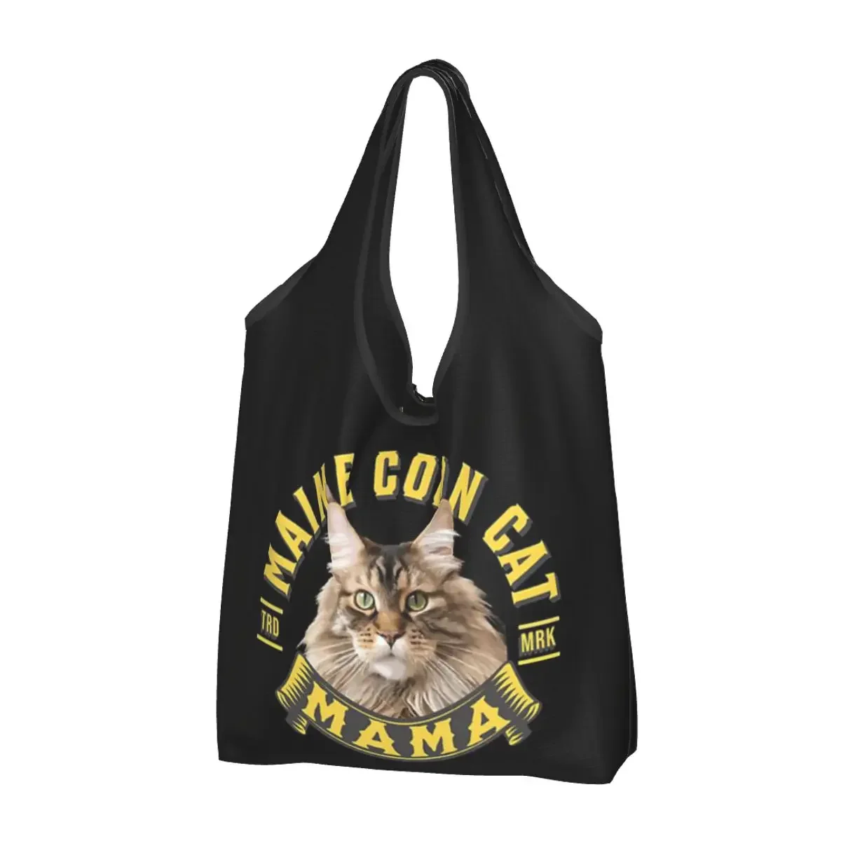 

Maine Coon Cat Mama, Maine Coon Cat Mom Портативная сумка-тоут для покупок Многоразовая сумка-шоппер Продуктовая сумка Сумка на плечо