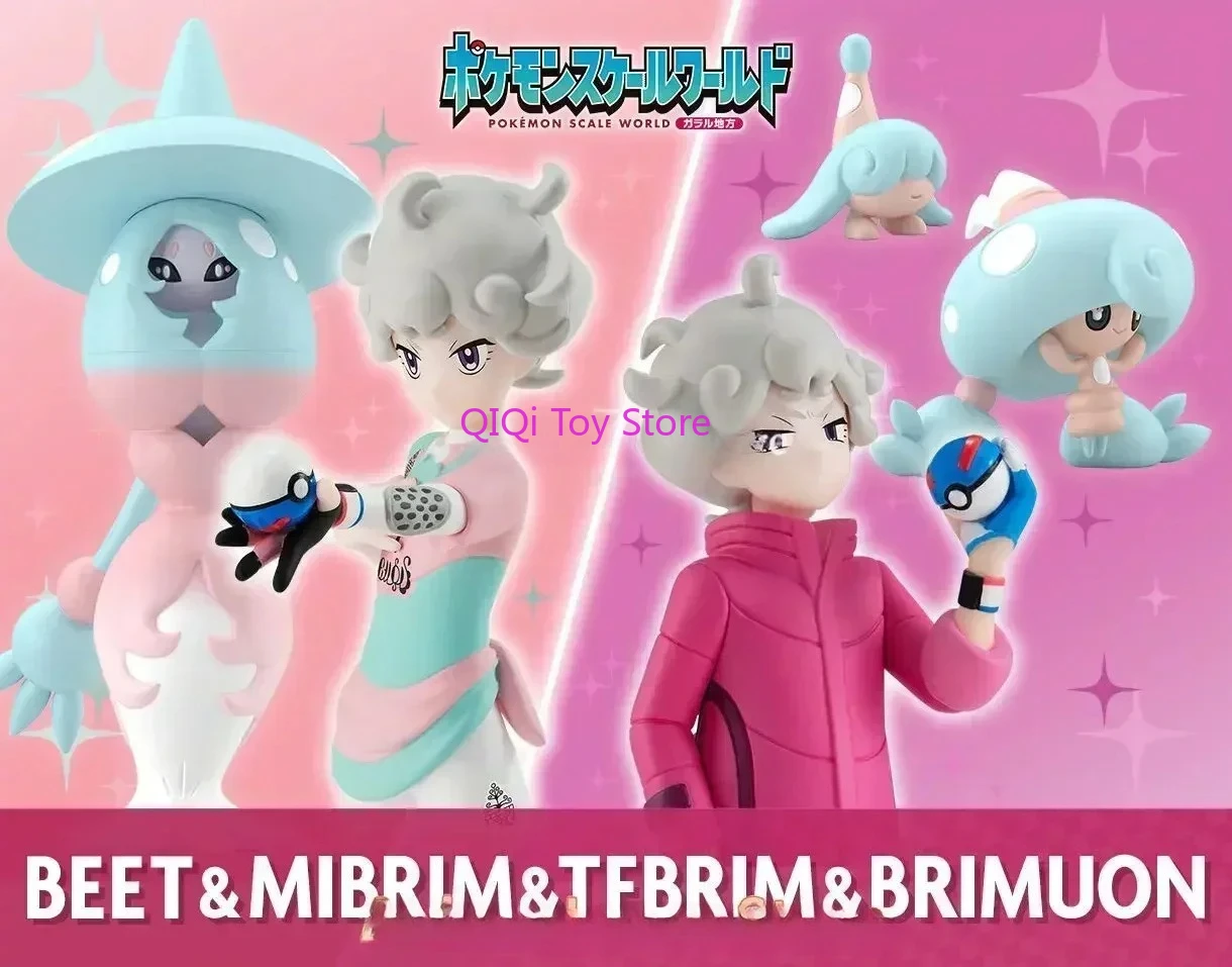 

Bandai-figuras de acción de Pokémon Galar para niños, mundo, región, Gloria, Victor, Bede, Hattrem, Hatenna, regalo