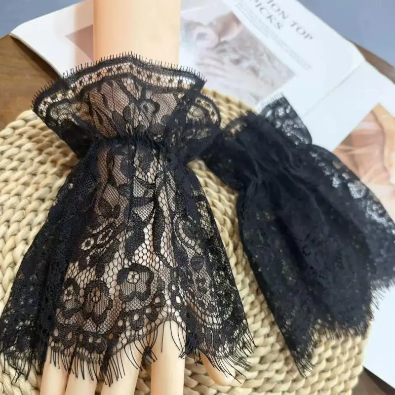 1 Pair False Cuffs Lace Fake Sleeve Gloves Wrist Cuffs For Women Sweater Shirt Elegant Apparel Accessories