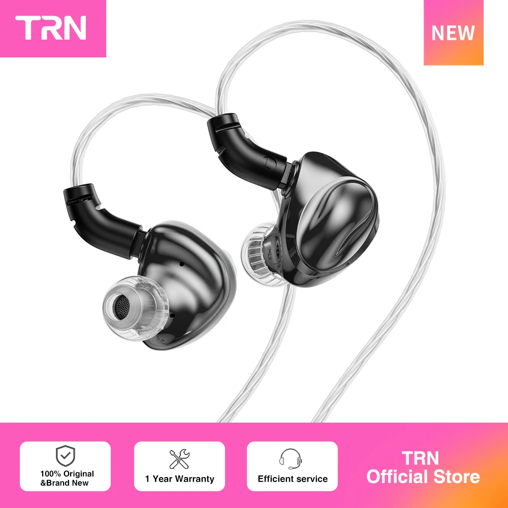 Auriculares TRN Dolphin con controlador dinámico de circuito magnético dual de 10 mm y tecnología Liquid Metal.