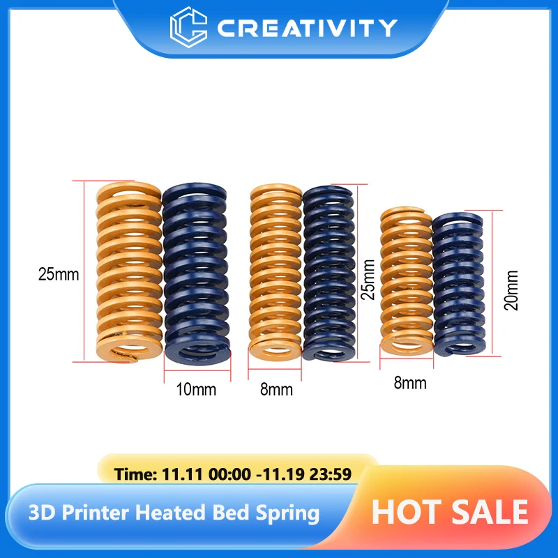 4/10PC Stampante 3D Letto riscaldato Kit molla Testa di livellamento Molla Stabile Livello di collegamento inferiore per Ender 3/3 Pro / 3 V2